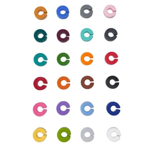 Stück Glasmarkierer Silikon, Markierung Trinkgläser für Weinglas?Wiederverwendbar, C-förmige Weinglasmarker,Bunt Glasmarker Getränke?Für Bar-Partydekorationen Wie WeingläSer, ChampagnergläSer, Mart 24