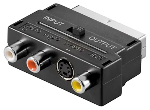 Scart-Adapter mit IN/OUT Umschalter für S-Video