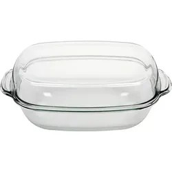 Simax Geflügelbräter Borosilikatglas 8.0l - Ideal für große Familiengerichte - Pfannen - Hochwertiger Geflügelbräter aus Borosilikatglas, hitzebeständig bis 300°C, perfekt für große Fleischstücke und spülmaschinengeeignet.