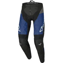 Macna Backyard-1 Motocross Hose, schwarz-blau, Größe M - Motorradhosen mit Belüftungseinsätzen und Stretch-Mesh für optimale Bewegungsfreiheit und Komfort beim Fahren.