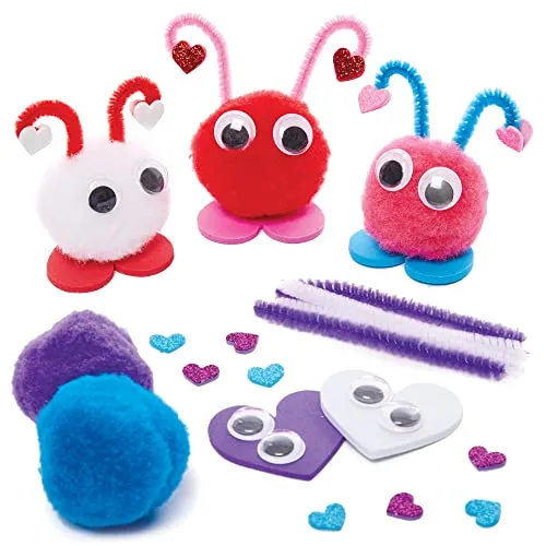 Baker Ross FX340 Liebesherz Käfer Pompon Dekoration-Kits
