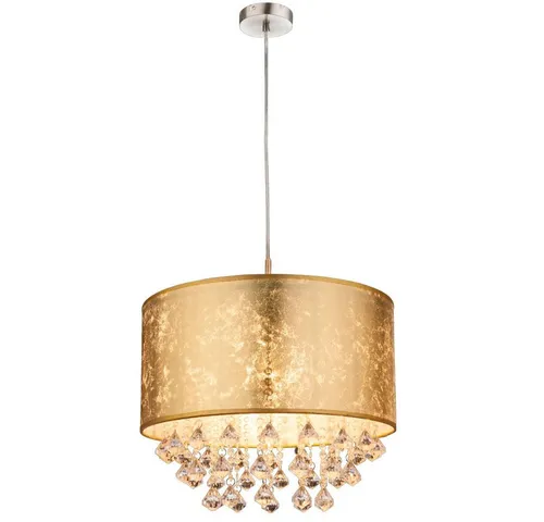 GLOBO LIGHTING Pendelleuchte, Design Decken Pendel Hänge Lampe Leuchte Beleuchtung gold silber