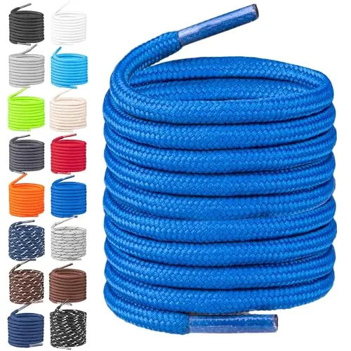 TULMERO Schnürsenkel Wanderschuhe 2 Paare Blau 180cm Rund in blau von TULMERO