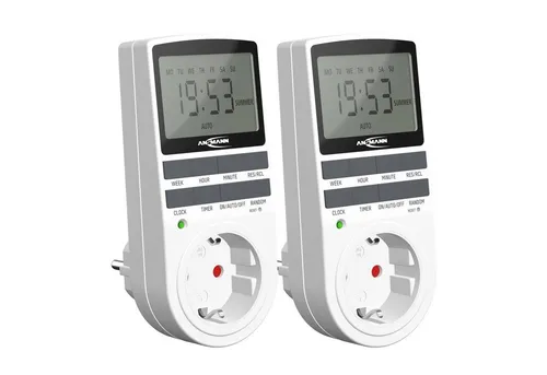 ANSMANN AG Funksteckdose mit 2 digitalen Wochenzeitschaltuhren