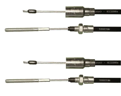 Knott Bremsseil 33921-1.06 für Autoanhänger - 2 x Knott Bremsseil, Hüllenlänge 730 mm, Gesamtlänge 940 mm – ideal für viele Radbremsen von Knott, Avonride und BPW. Perfekt für sicheres Bremsen bei Anhängern.