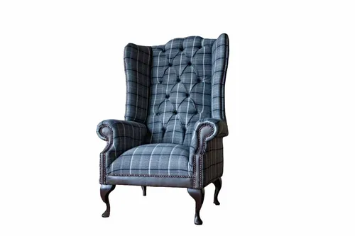 Ohrensessel Chesterfield - Eleganter 1-Sitzer für Ihr Wohnzimmer - Eleganter Ohrensessel im Art déco-Stil, ideal für gemütliche Stunden. Mit robustem Holzgestell und weichem Polyesterbezug – perfekt für jeden Wohnraum.