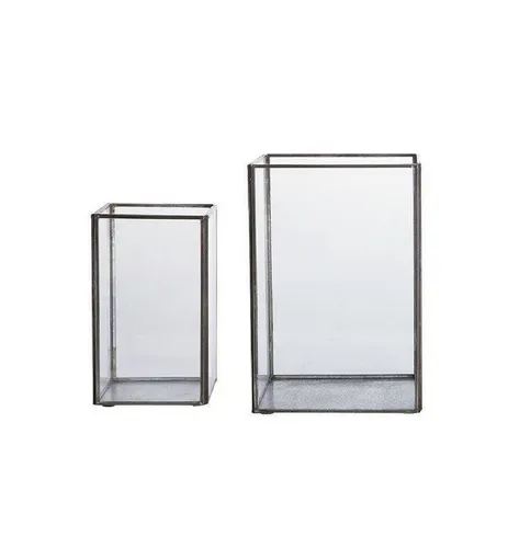 LaLe Living Laterne, Schwarz, Metall, 16x27x16 cm - Dekoration: Diese stilvollen Windlichter aus Eisen im Vintage Look schaffen eine gemütliche Atmosphäre für drinnen und draußen.