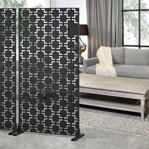 casa.pro Raumteiler »Basciano« 180 x 90 cm Schwarz in schwarz von casa.pro