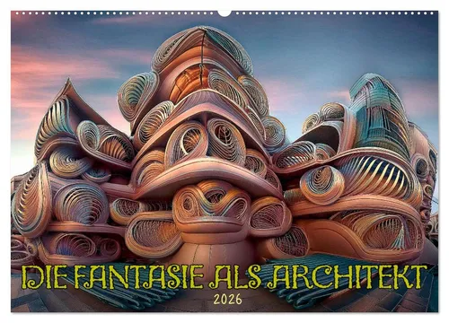 Werner Braun | Die Fantasie als Architekt (Wandkalender 2026 DIN A2 quer) - Kreativer Wandkalender mit 14 Seiten, der surrealistische Stadtplanung zeigt. Ideal für Kunstliebhaber und zur Inspiration in jedem Raum.