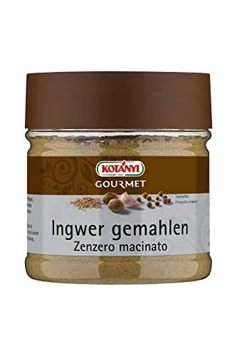 Kotanyi Gourmet Ingwer gemahlen | brennend-pikant, ideal für asiatische und indische Gerichte, 400 ml, ca. 150g