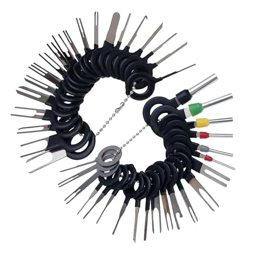 Keple Auto Steckverbinder Entfernungswerkzeug Set 41 Stück Stiftauszieher Werkzeug Set Auto Elektrische Crimp Entfernung Auswurfstifte Draht Stecker Terminal Schlüssel für Automobil Haushaltsgeräte