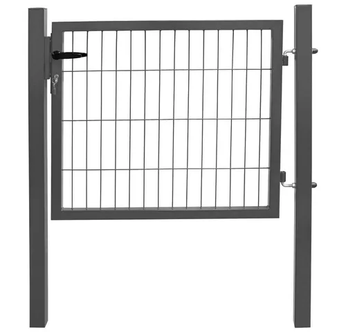 V2Aox Gartentor Zauntür Anthrazit 100 cm - Gartenzäune: Robust und sicher mit verschließbarem Design, ideal zum Schutz von Garten, Haus und Hof. Hochwertiger verzinkter Stahl für ganzjährige Nutzung.
