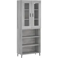 vidaXL Highboard Grau Sonoma 69,5x34x180 cm