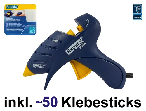 Rapid Heißklebepistole EG130 inkl. ~50 Klebesticks Heißkleber Klebepistole !NEU!