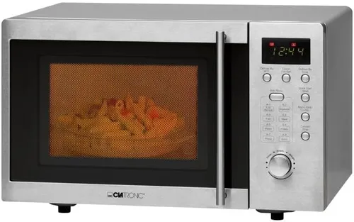 Clatronic Mikrowelle MWG 778 U mit Grill - Mikrowelle mit 800 Watt und 1000 Watt Grill, 20 Liter Garraum, unterbaufähig und inklusive 8 Automatikprogrammen für vielseitige Zubereitung.