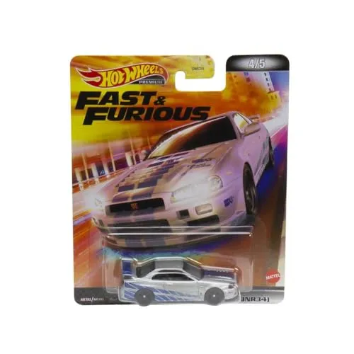 FAST AND FURIOUS Die Cast Auto Modellauto NISSAN SKYLINE GT-R BNR34 grau