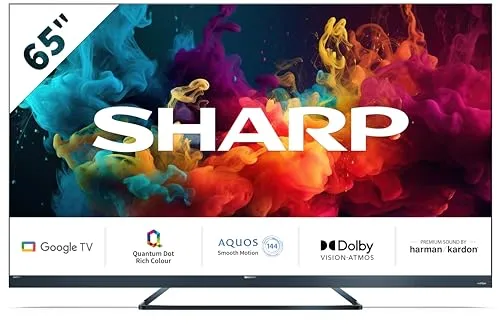 Sharp 65FQ5EA - 65 Zoll UHD Fernseher, beeindruckende Bildqualität mit Quantum Dot und Dolby Atmos für das ultimative Heimkinoerlebnis