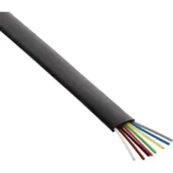InLine® Modularkabel 8adrig Flachband schwarz 100m - Zubehör für ISDN Telefone, hochwertiges 8-adriges Flachbandkabel in 100m Länge, ideal zum Konfektionieren für SAT- und Telefonanwendungen.