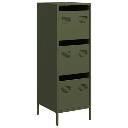 vidaXL Highboard Olivgrün 39x35x103,5 cm in grün von vidaXL