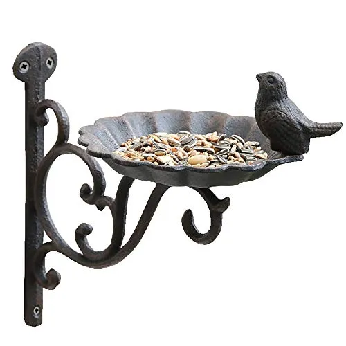 Annastore Vogeltränke im nostalgischen Retro-Look Wasserschale Vogelbad Vogelbecken Größe Vogeltränke Wandmontage 25 cm