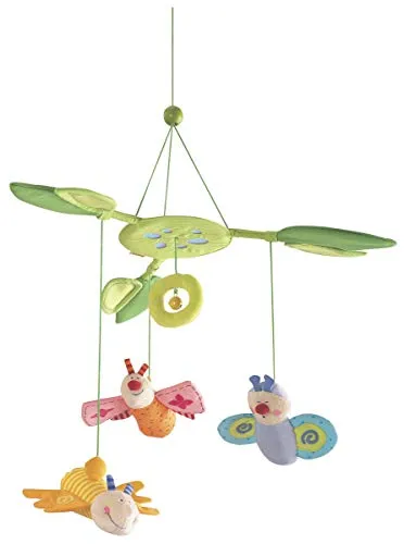 HABA Mobile Blütenfalter - Wunderschönes Baby Mobile mit bunten Blüten und Schmetterlingen, fördert die visuelle Wahrnehmung und beruhigt Ihr Baby.