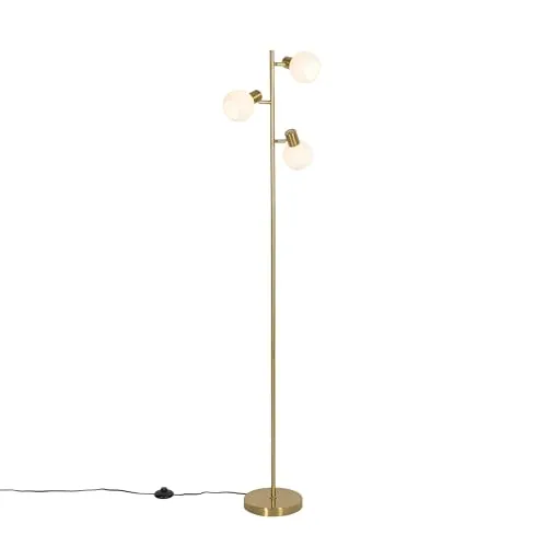 QAZQA Art Deco Stehleuchte Anouk in gold von QAZQA