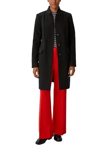 comma Damen Wollmischungs-Mantel 9999 schwarz, Größe 38 von comma,