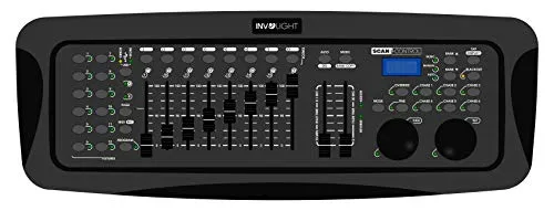 Involight ScanControl DMX-512 Controller, 12 Geräte mit jeweils bis zu 16 DMX-Kanälen steuerbar, Jogwheels, USB