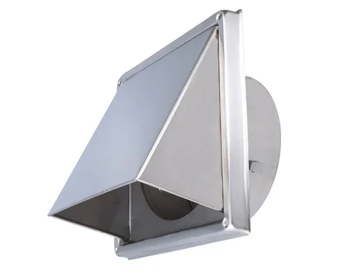 Wetterschutz-lüftungshaube Edelstahl Abluftgitter Dunstabzug Rückstauklappe 150mm