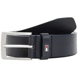 Tommy Hilfiger Herren Gürtel Adan 3,5 cm – Blau (Space Blue) - Herren-Gürtel aus 100% Leder mit praktischer Dornschließe für individuelle Anpassung. Ikonisches Design, ideal für elegante Anlässe und den Alltag.