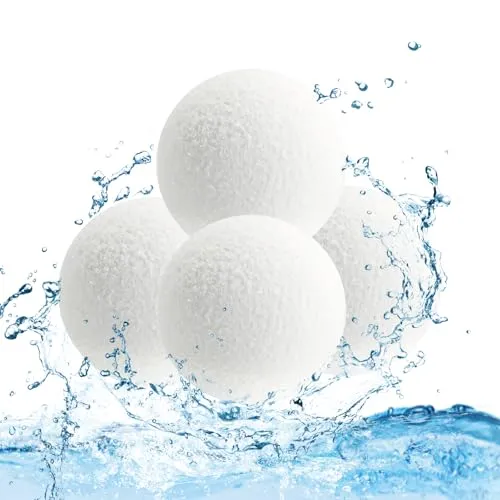 Ölabsorbierender Schwamm Abschäumballe, Whirlpool Schwamm Wiederverwendbar, Ölabsorbierender Schaumschwamm Pool Filterbälle, Filterballs Pool Reinigung Zubehör, für Schwimmbad, Whirlpool, Spa