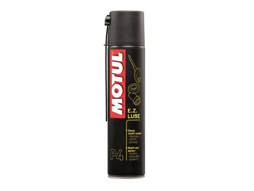 MOTUL P4 Multifunktionsspray 400ml - E.Z. Schmiermittel - Vielseitiges Schmiermittel für Krafträder, schützt und pflegt alle beweglichen Teile, ideal für Wartung und Instandhaltung.