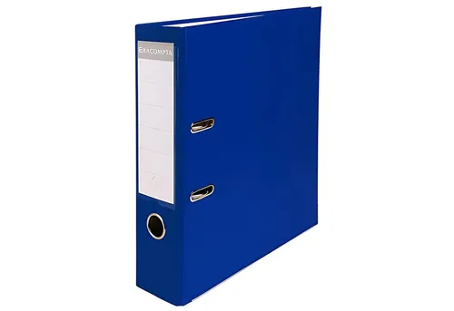 Exacompta 918407B Kunststoff-Ordner - 7,5 cm breit, DIN A4, hochwertiger Ringordner mit austauschbarem Rückenschild und 600 Blatt Fassungsvermögen