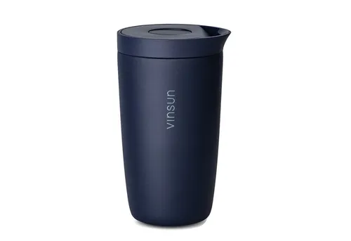 Vinsun Thermobecher Edelstahl Isolierbecher 350ml - Auslaufsicher und BPA-frei - Coffee to go Becher mit Quick Press Funktion für einfache Einhandbedienung. Ideal für Reisen und Büro, hält Getränke heiß oder kalt und ist bruchsicher.