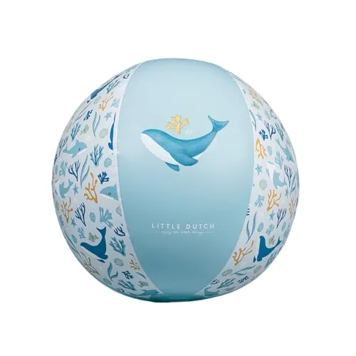 Little Dutch Wasserball Strandball aufblasbar Kinder blau - Ocean Dreams