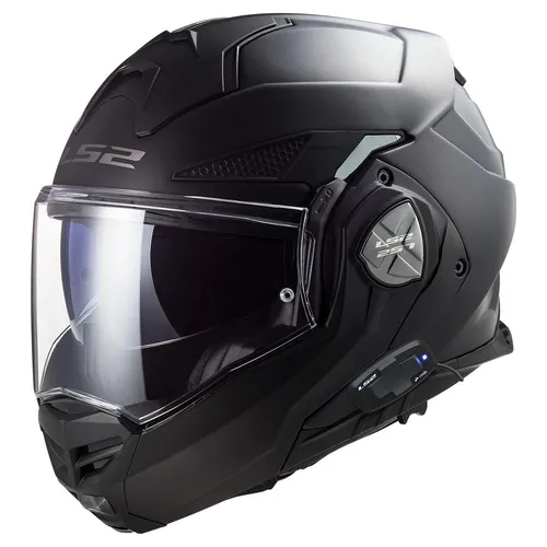 Helm LS2 FF901 Advant X Solid mit Sprechanlage Gr. M matt schwarz Klapphelm