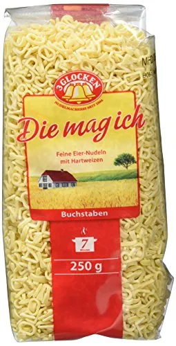 Glocken Die Mag Ich Buchstaben Nudeln, 250 g
