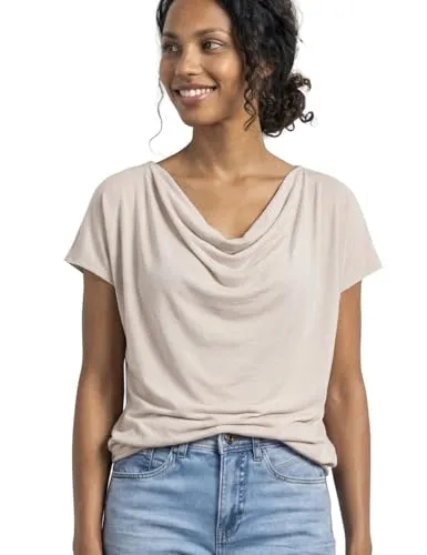 Street One Wasserfall Shirt Clay Sand 38 von Street One