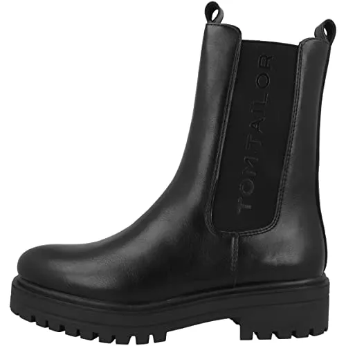Tom Tailor Chelsea Boot Schwarz - Wanderschuhe mit bequemem Reißverschluss und warmem Futter für optimale Wärme und Komfort. Ideal für stilvolle Herbstlooks und vielseitige Outfits.