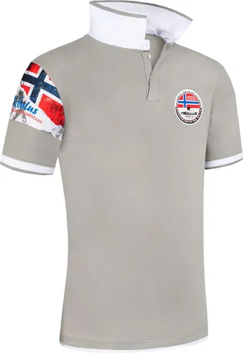 Nebulus Poloshirt PARAS Herren, Shirt, Sweatshirt, Polo, P5491 - Herren, grau-weiß, M