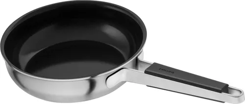 Zwilling Bratpfanne Pure 20 cm - Hochwertige Edelstahl-Pfanne mit CERAFORCE® Black Keramik-Antihaftbeschichtung und Stay-Cool Griffen, ideal für gesundes Kochen ohne Anhaften.