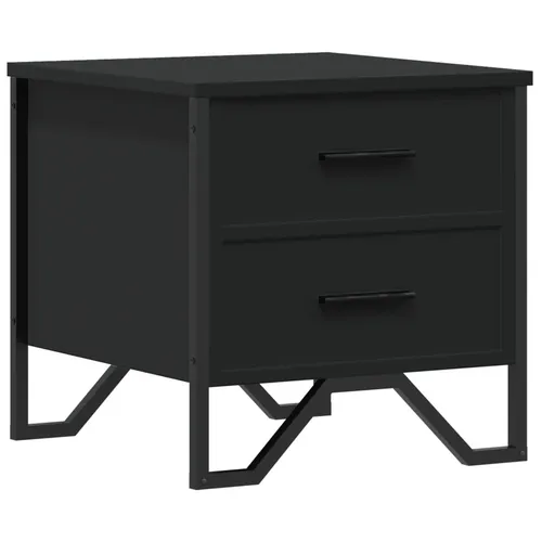 furnicato Nachttisch Modern 40 x 41 x 40 cm Schwarz