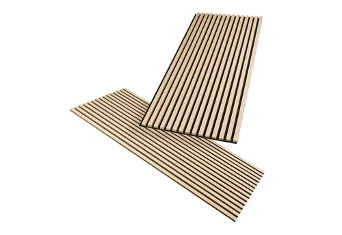 HAGEFOL® Akustikpaneele Holz 120x60 cm, 2 Stück - 3D-Wandpaneele aus Holzfurnier auf Akustik Filz, schallabsorbierend und stilvoll, ideal zur Verbesserung der Raumakustik und Gestaltung von individuellen Wohn- oder Gaming-Bereichen.