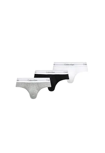 Calvin Klein Herren Slips, 3er Pack - Icon Stretch Hip Briefs - Herrenunterhosen mit elastischem Logo-Bund und bewegungsfreundlichem Stretch-Material für ultimativen Tragekomfort und perfekte Passform.