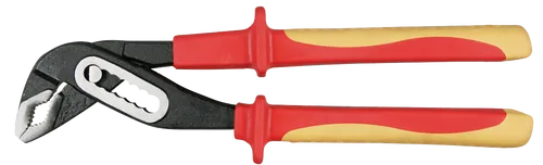 SW-Stahl 41905L Wasserpumpenzange 240 mm - Isolierte Wasserpumpenzange nach DIN EN/IEC 60900, ideal für Elektroarbeiten mit 1000V, aus robustem Chrom-Vanadium-Stahl für lange Lebensdauer und komfortable Handhabung dank 2-Komponenten-Griff.