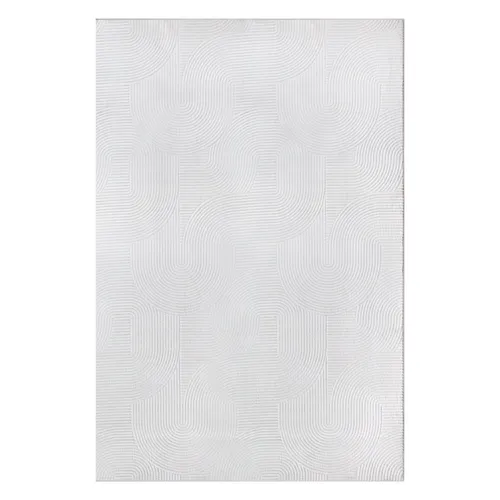 Novel Webteppich Stilo, Weiß, 80x150 cm - Moderne Teppiche, Oeko-Tex® Standard 100, waschbar und für Fußbodenheizung geeignet – der perfekte Blickfang für Ihr Zuhause!