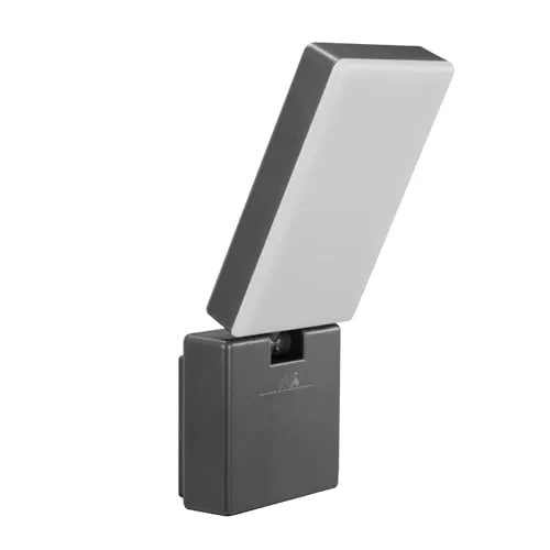 Maclean MCE514 LED Wandleuchte, Wandbeleuchtung für Außen- und Innenbereich, Einstellbare Rotation und Neigung Wandlampe, 10W, IP65 - Wasserfest, 700lm, 4000K Neutralweiß (Grau)