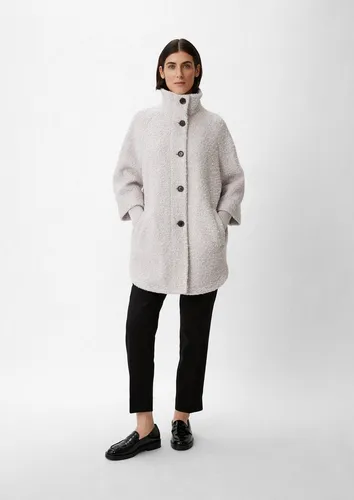 comma Damen Funktionsjacke 60.2.61.16.160.2139528, 8143 beige, Größe 44 - Funktionsjacke mit Stehkragen und Rippbündchen, Relaxed Fit und 80 cm Rückenlänge, ideal für lässige Outfits.