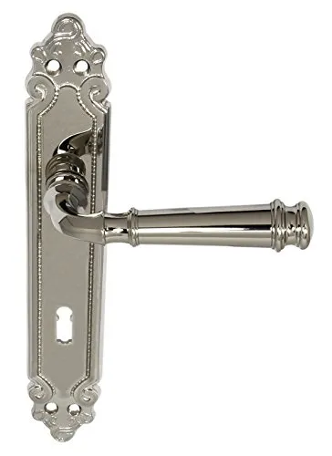 Massiv Messing Türbeschlag Olympus LS BB Edelstahlfarbig poliert Türdrücker Türklinke