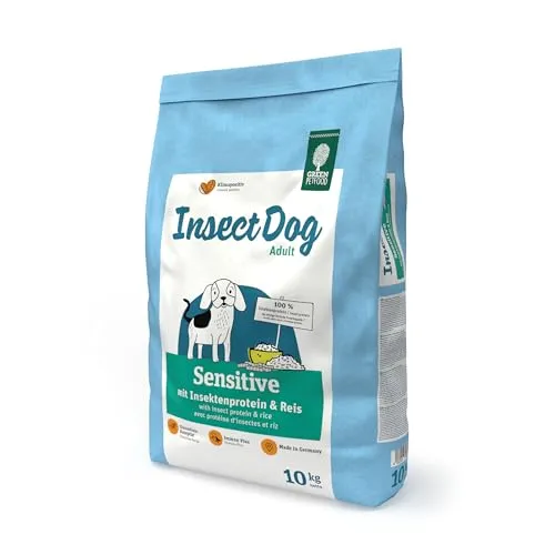 Green Petfood InsectDog Sensitive 10 kg | Premium Hundefutter für sensible Hunde - Nachhaltiges Hundefutter mit 100% Insektenprotein als einzige tierische Proteinquelle, ideal für empfindliche Hunde und ohne Weizen, Soja oder Zucker.